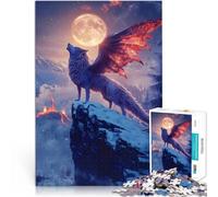 Adults 1000 Piece Jigsaw Puzzle Dragon Wolf Animal Hybrid Spiele Spielzeug Geschenk Geburtstagsgeschenk, Geschenke52x38cm