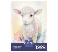 Adults 1000 Piece Jigsaw Puzzle Dreamy Sweet Little Lamb Jigsaw Puzzle Brain Teaser Game Presents for Women Difficult And Challenge 38x26cm/1000pcs