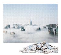 Adults 1000 Piece Jigsaw Puzzle Dubai Skyscrapers City Wooden Puzzles Brain Teaser Puzzles For Adults 1000pcs (75x50cm)