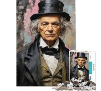 Adults 1000 Piece Jigsaw Puzzle Ebenezer Scrooge Help The Brain Exercise Family Activities Educational Games Suitable for Ages 14 And Up (38x26cm)