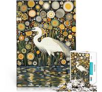 Adults 1000 Piece Jigsaw Puzzle Egret Flowers Gustav Style Staycation: Zeit totschlagen Perfekte Dekoration38x26cm