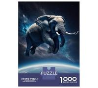 Adults 1000 Piece Jigsaw Puzzle Elephant Flying Jigsaw Puzzle Brain Teaser Game Presents for Women Difficult And Challenge 52x38cm/1000pcs
