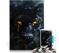 Adults 1000 Piece Jigsaw Puzzle Ember Eye Panther Dekomprimierendes intellektuelles Lernspielzeug für Heimdekoration75x50cm