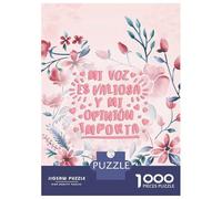 Adults 1000 Piece Jigsaw Puzzle Empowering Spanish Quote Jigsaws for Adults Anti-Stress Toys Pattern Assembly for Is Ideal As A Gift 38x26cm/1000pcs