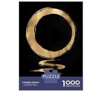 Adults 1000 Piece Jigsaw Puzzle Enso Circle Calligraphy Jigsaw Puzzle Brain Teaser Game Presents for Women Difficult And Challenge 38x26cm/1000pcs