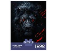 Adults 1000 Piece Jigsaw Puzzle Evil Black Lion King Jigsaws for Adults Fun Games Wall Decoration Unique Gifts for Birthday And Christmas 70x50cm/1000pcs