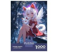 Adults 1000 Piece Jigsaw Puzzle Fairy Fox in Red Jigsaws for Adults Brain Teaser Game But Fun And Humorous Difficult And Challenge 38x26cm/1000pcs
