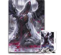 Adults 1000 Piece Jigsaw Puzzle Fallen Angel with Wings Ideal for Cozy Downtime Fine Precision Die Cut Play Toy Size 50x75cm
