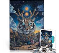 Adults 1000 Piece Jigsaw Puzzle Fantasy tiger totem Stressabbau Schwierige Herausforderung Wanddekoration38x26cm