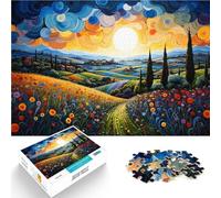 Adults 1000 Piece Jigsaw Puzzle fields of Tuscany Pattern assembly Challenging To Complete But Fun And Humorous 14.96 in x 20.47 in