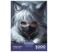Adults 1000 Piece Jigsaw Puzzle Fierce Wolf Eyes -1 Jigsaw for Adults Brain Teaser Game Staycation Kill Time Parent-child Interaction 52x38cm/1000pcs