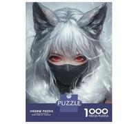 Adults 1000 Piece Jigsaw Puzzle Fierce Wolf Eyes Jigsaw for Adults Brain Teaser Game Staycation Kill Time Parent-child Interaction 70x50cm/1000pcs