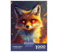 Adults 1000 Piece Jigsaw Puzzle Fiery Fox Majesty-5 Jigsaw for Adults Brain Teaser Game Staycation Kill Time Parent-child Interaction 38x26cm/1000pcs