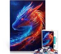 Adults 1000 Piece Jigsaw Puzzle Fire Ice Dragon Help the brain exercise addictive toys to cultivate patience Home Decoration 50x70cm