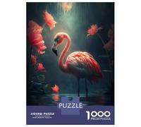 Adults 1000 Piece Jigsaw Puzzle Flamingo Flowers Magic Jigsaws for Adults Brain Teaser Game But Fun And Humorous Difficult And Challenge 70x50cm/1000pcs