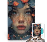 Adults 1000 Piece Jigsaw Puzzle Floral beauty Stressabbau Schwierige Herausforderung Geeignet für die Schreibtischdekoration38x26cm