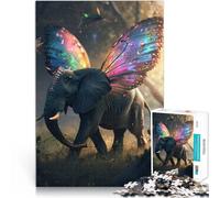Adults 1000 Piece Jigsaw Puzzle Flying Elephant With Wings Intellektuelles Spiel Tolles Geschenk für Spiele52x38cm