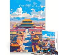 Adults 1000 Piece Jigsaw Puzzle Forbidden City A Glimpse Precise Edge Art Mind Challenge Toy Quiet Game Time Christmas Fun Gift (50x75cm)