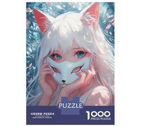 Adults 1000 Piece Jigsaw Puzzle Fox Mask Beauty -1 Puzzles for Adults Fun Games Perfect Decoration Parent-child Interaction 38x26cm/1000pcs