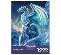 Adults 1000 Piece Jigsaw Puzzle Frozen Dragon Majesty Jigsaw for Adults Brain Teaser Game Staycation Kill Time Parent-child Interaction 70x50cm/1000pcs