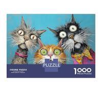 Adults 1000 Piece Jigsaw Puzzle Funny Cats Art Print-1 Jigsaws for Adults Fun Games Wall Decoration Unique Gifts for Birthday And Christmas 52x38cm/1000pcs