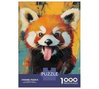 Adults 1000 Piece Jigsaw Puzzle Funny Red Panda Smiling Puzzles for Adults Toy Wall Decor Difficult Hard Difficult And Challenge 70x50cm/1000pcs
