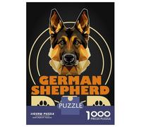 Adults 1000 Piece Jigsaw Puzzle German Shepherd Dad Jigsaws for Adults Anti-Stress Toys Pattern Assembly for Is Ideal As A Gift 70x50cm/1000pcs