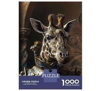 Adults 1000 Piece Jigsaw Puzzle Giraffe Knight in Shining Armor Jigsaw for Adults Brain Teaser Game Staycation Kill Time Parent-child Interaction 52x38cm/1000pcs