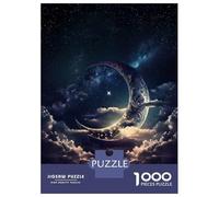 Adults 1000 Piece Jigsaw Puzzle Glowing Abstract Moon Puzzles for Adults Fun Games Perfect Decoration Parent-child Interaction 52x38cm/1000pcs