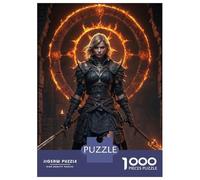 Adults 1000 Piece Jigsaw Puzzle Goddess Valkyrie Jigsaw Puzzle Brain Teaser Game Presents for Women Difficult And Challenge 52x38cm/1000pcs