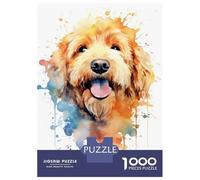 Adults 1000 Piece Jigsaw Puzzle Golden Doodle Jigsaws for Adults Brain Teaser Game Difficult Hard Unique Gifts for Birthday And Christmas 38x26cm/1000pcs