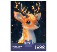 Adults 1000 Piece Jigsaw Puzzle Golden Fawn in The Woods Jigsaw Puzzle Brain Teaser Game Presents for Women Difficult And Challenge 70x50cm/1000pcs