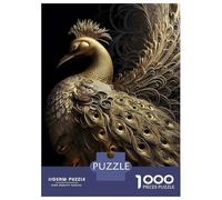 Adults 1000 Piece Jigsaw Puzzle Golden King Peacock Jigsaw Puzzle Brain Teaser Game Presents for Women Difficult And Challenge 38x26cm/1000pcs