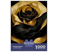 Adults 1000 Piece Jigsaw Puzzle Golden Noir Rose Puzzles for Adults Toy Wall Decor Difficult Hard Difficult And Challenge 70x50cm/1000pcs
