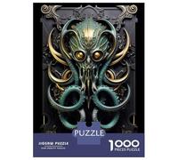 Adults 1000 Piece Jigsaw Puzzle Golden Tentacled Kraken Jigsaw Puzzle Brain Teaser Game Presents for Women Difficult And Challenge 52x38cm/1000pcs