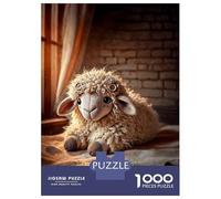 Adults 1000 Piece Jigsaw Puzzle Handmade Plush Lamb Toy Jigsaws for Adults Relaxing Games Stress Reliever Parent-child Interaction 70x50cm/1000pcs