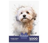 Adults 1000 Piece Jigsaw Puzzle Havanese Dog Jigsaws for Adults Brain Teaser Game Difficult Hard Unique Gifts for Birthday And Christmas 70x50cm/1000pcs