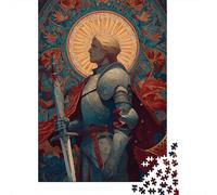 Adults 1000 Piece Jigsaw Puzzle Heroic Knight Armor Artwork Puzzles for Adults Brain Teaser Game Perfect Decoration Birthday And Unique Gifts 70x50cm/1000pcs