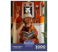 Adults 1000 Piece Jigsaw Puzzle Highland Cattle Cow Puzzles for Adults Brain Teaser Game Perfect Decoration Birthday And Unique Gifts 70x50cm/1000pcs