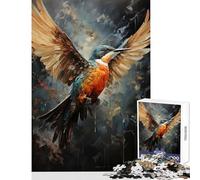 Adults 1000 Piece Jigsaw Puzzle Hummingbird Fly Storm Jigsaws for Adults Puzzle Difficult Hard Wishlist with Santa Claus Birthday Present,Travel Gifts, (38x52cm)