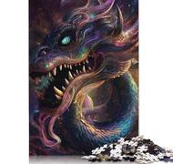 Adults 1000 Piece Jigsaw Puzzle Hypnotic Space Dragon Puzzles for Adults & Teenager Brain Teaser Puzzle 300pcs (40x28cm)