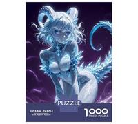 Adults 1000 Piece Jigsaw Puzzle Ice Queen Anime Girl Jigsaw Puzzle Brain Teaser Game Presents for Women Difficult And Challenge 38x26cm/1000pcs