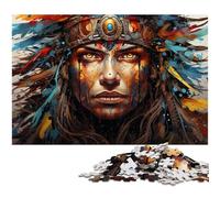 Adults 1000 Piece Jigsaw Puzzle Indian Warrior Difficult Hard Jigsaw Great Gifts And Toys for Teenager Age 14 Years Up 1000 PCS(38x26cm)
