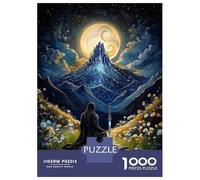 Adults 1000 Piece Jigsaw Puzzle Into The Abyss Surreal Lone Boatman Jigsaws for Adults Fun Games Wall Decoration Unique Gifts for Birthday And Christmas 52x38cm/1000pcs