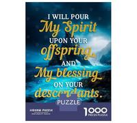Adults 1000 Piece Jigsaw Puzzle Isaiah 443 Bible Verse Puzzles for Adults Toy Wall Decor Difficult Hard Difficult And Challenge 38x26cm/1000pcs