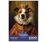 Adults 1000 Piece Jigsaw Puzzle Jack Russell Terrier King Jigsaws for Adults Brain Teaser Game Difficult Hard Unique Gifts for Birthday And Christmas 38x26cm/1000pcs