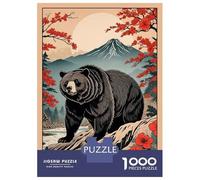 Adults 1000 Piece Jigsaw Puzzle Japanese Bear Mountain Puzzles for Adults Fun Games Perfect Decoration Parent-child Interaction 38x26cm/1000pcs