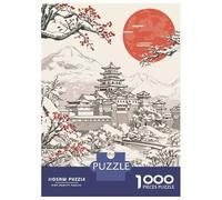 Adults 1000 Piece Jigsaw Puzzle Japanese Castle Winter Landscape Puzzles for Adults Brain Teaser Game Perfect Decoration Birthday And Unique Gifts 70x50cm/1000pcs