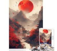 Adults 1000 Piece Jigsaw Puzzle Japanese Crimson Harmony Educational Toy Birthday Gift Impossible Game Improving Love between Couples Size 38x26cm