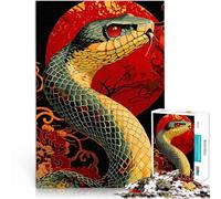 Adults 1000 Piece Jigsaw Puzzle Japanese Snake Tattoo Lernspiele DIY Spielzeug Tolles Geschenk für Spiele75x50cm